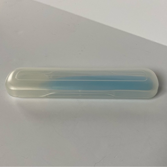 Glasslock Jr. Baby Spoon With Case Soft Safe Blue Silverware - Picture 2 of 14